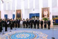 Presiden Prabowo Subianto melantik empat pejabat negara di Istana Negara, Jakarta, Kamis (1/10/2026).