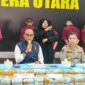 Konferensi pers di Aula Ditresnarkoba Polda Sumut, Jumat (2/10/2026).