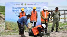 Pembangunan PATS Pakpahan ditandai dengan groundbreaking yang dilakukan Deputi Bidang Pangan, Sumber Daya Alam, dan Lingkungan Hidup Kementerian PPN/Bappenas Leonardo Adypurnama alias Teguh Sambodo bersama Bupati Samosir Vandiko T. Gultom dan Deputy Development Director UKFCDO Jakarta Freddie Brunt, Sabtu (3/10/2026).