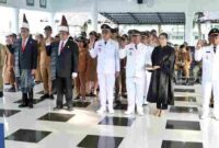 Pemkab Simalungun melantik 45 pejabat dalam jabatan pimpinan tinggi, administrator dan pengawas di Pendopo Rumah Dinas Bupati Simalungun, Pamatang Raya, Selasa (6/10/2026).