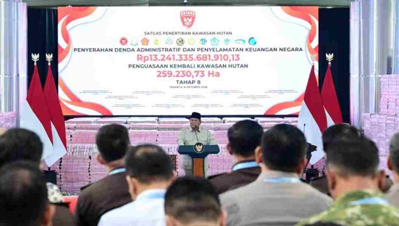 Presiden RI Prabowo Subianto di Kompleks Kejaksaan Agung RI, Jakarta, Selasa (6/10/2026)