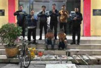 Tim Macan Polres Pelabuhan Belawan mengamankan dua pria yang diduga mencuri kabel fiber optik di Jalan Pancing I, Medan Labuhan.