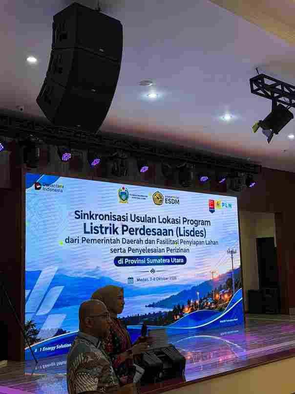 Kegiatan sinkronisasi usulan lokasi Lisdes, fasilitasi penyiapan lahan, dan penyelesaian perizinan di Kantor PT PLN (Persero) UID Sumatera Utara, Rabu (7/10/2026).