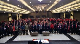 Wakil Presiden Gibran Rakabuming saat membuka Kongres Nasional ke-V Asosiasi Pendeta Indonesia (API) di Grand Serpong Hotel & Resort, Tangerang, Banten, Kamis (8/10/2026).
