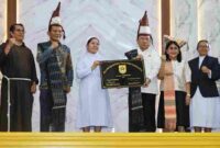 Wali Kota Wesly Silalahi meresmikan Aula SMP Bintang Timur Pematangsiantar.