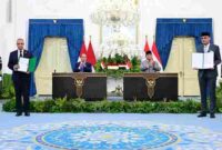 Prabowo dan El-Sisi mengumumkan empat kesepakatan Indonesia–Mesir.