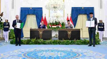Prabowo dan El-Sisi mengumumkan empat kesepakatan Indonesia–Mesir.