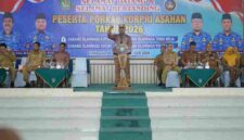 Wakil Bupati Rianto membuka PORKAB KORPRI Asahan 2026.