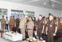 Peluncuran program bertema “Sebuah Kolaborasi Mengawal Pendidikan, Mencegah Penyimpangan”   berlangsung di Aula Dinas Pendidikan Kabupaten Asahan, Selasa (13/10/2026)..