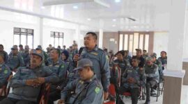 Suasana sosialisasi pembentukan Aslinmas Kota Medan di Aula Kantor Satpol PP Kota Medan, Rabu (14/10/2026).