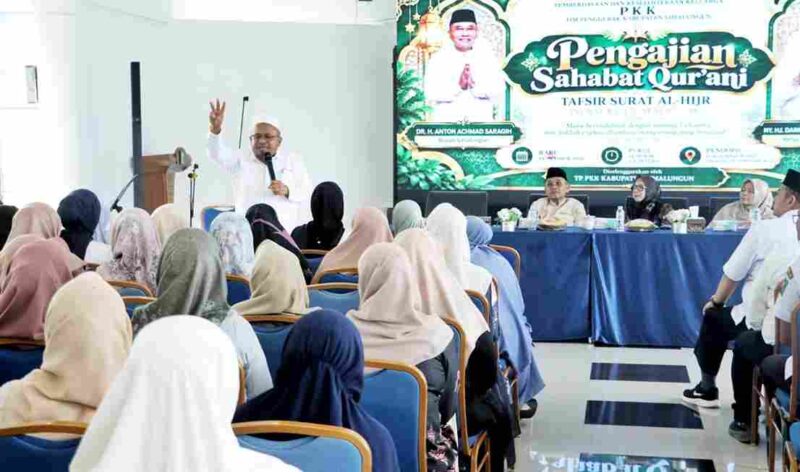  Pengajian Sahabat Qur’ani yang digelar Tim Penggerak Pemberdayaan dan Kesejahteraan Keluarga (TP PKK) Kabupaten Simalungun di Pendopo Rumah Dinas Bupati Simalungun, Rabu (14/10/2026) sore.