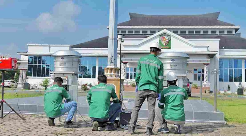DLH Simalungun menguji kualitas udara di Raya, Parapat, dan Perdagangan.