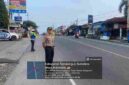 Kapolres Simalungun memimpin Strong Point Pagi di Sinaksak untuk membantu kelancaran lalu lintas