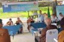 Sosialisasi penyesuaian tarif air minum Perumda Tirtanadi di pelataran Rumah Dinas Wakil Bupati Toba, Balige, Selasa (20/10/2026).