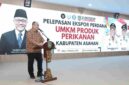  Pelepasan ekspor perdana 40 ton terasi ke Thailand  berlangsung di Aula Melati Kantor Bupati Asahan, Sabtu (24/10/2026),