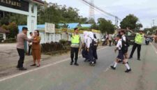 Kapolres Simalungun Turun Langsung Atur Lalu Lintas Pagi
