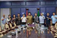 Bupati Samosir Vandiko T. Gultom usai memaparkan potensi dan konsep pengembangan desa di Kantor Gubernur Sumatera Utara, Selasa (27/10/2026).