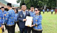 Salah satu rangkaian peringatan Hari Sumpah Pemuda ke-98 Tahun 2026 di Tanah Lapang Pangururan, Rabu (28/10/2026).